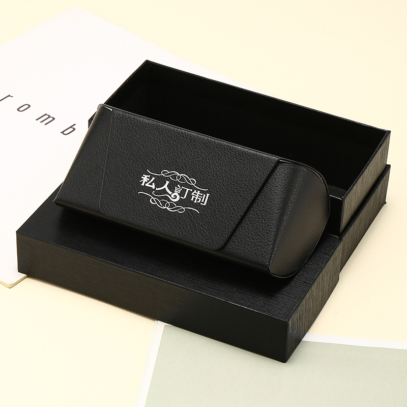 天地盖皮盒皮质眼镜软包外包装盒眼镜盒套装现货厂家批发可印LOGO