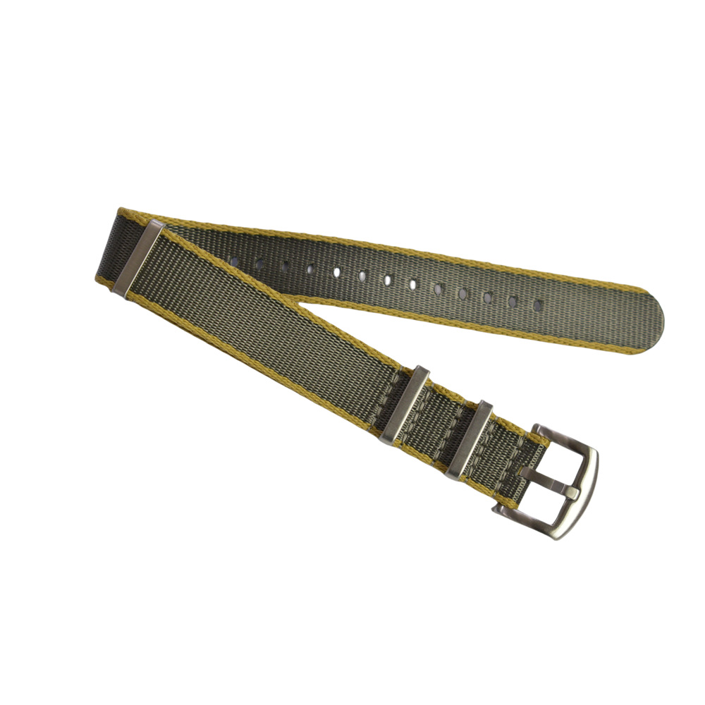 Correa de reloj de nailon NATO al por mayor en stock, correa de reloj de nailon tejida de 20/22 mm compatible con relojes.