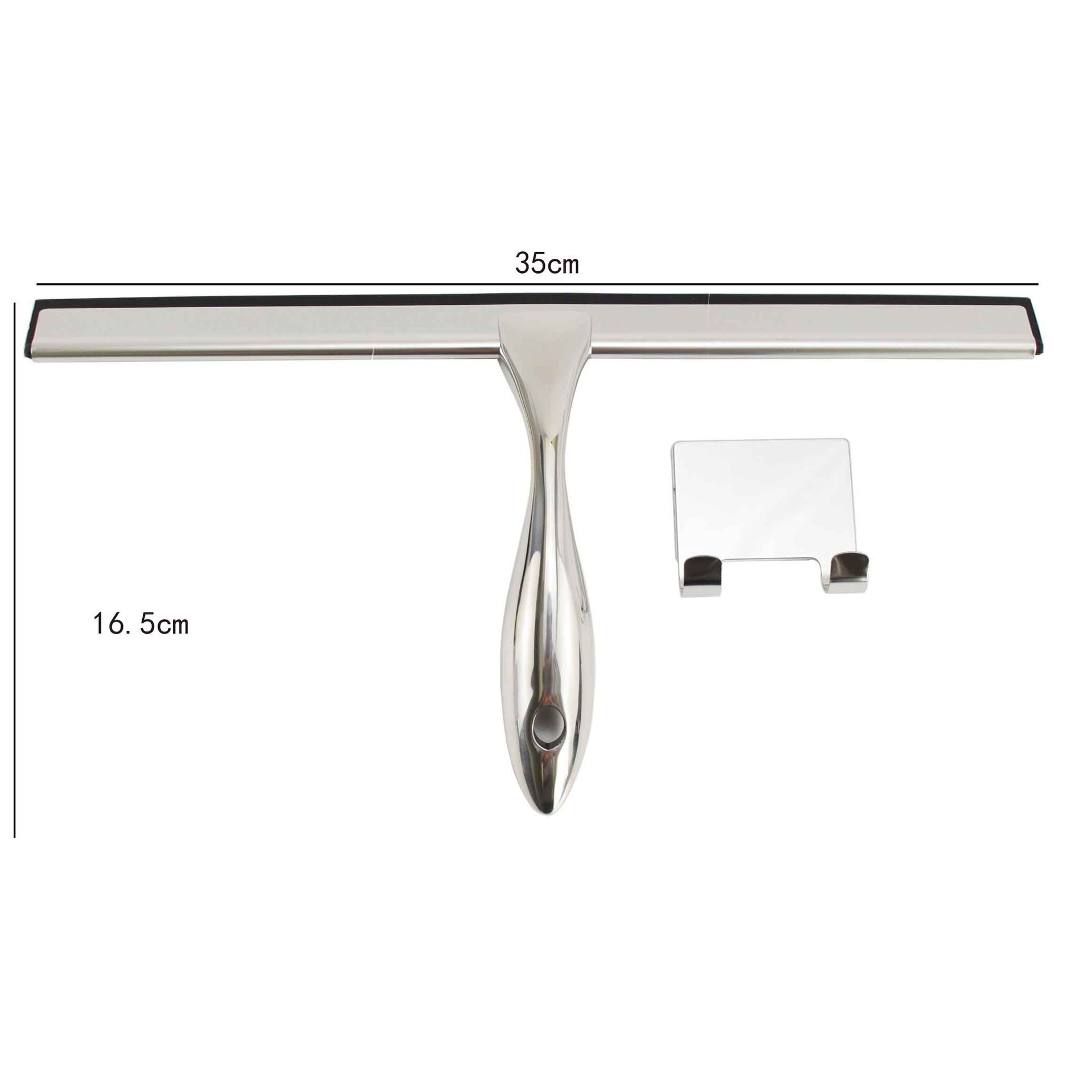 Mango corto 14 pulgadas plata + gancho cuadrado