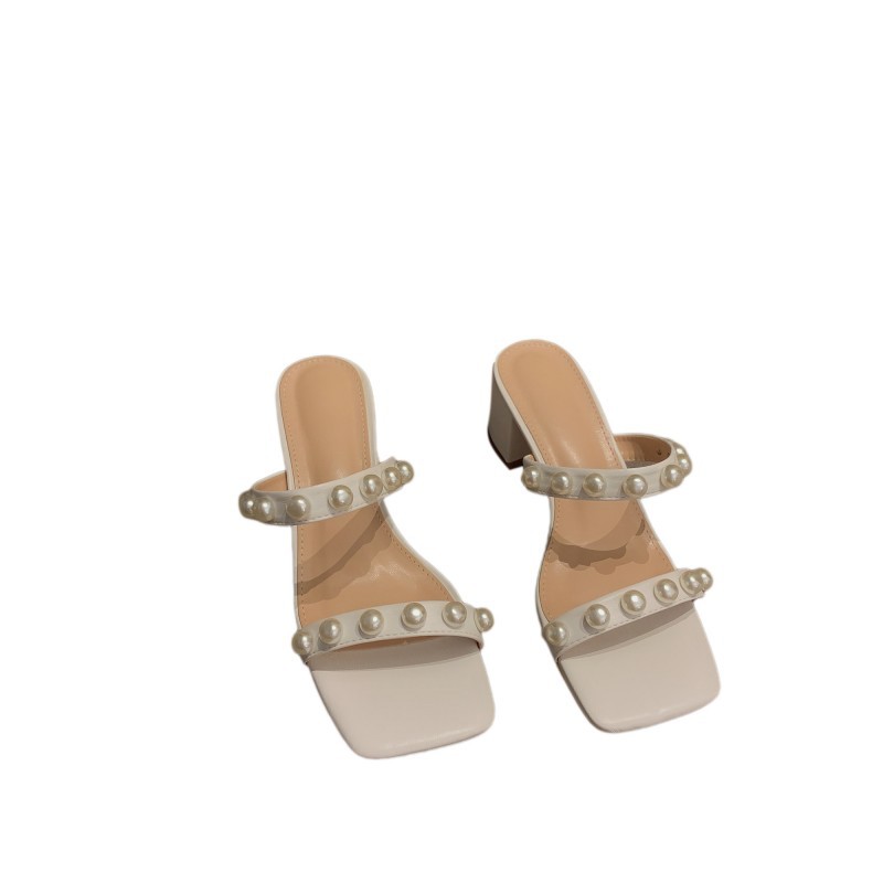 Fashion pearl open-toed sandals NSHU62766