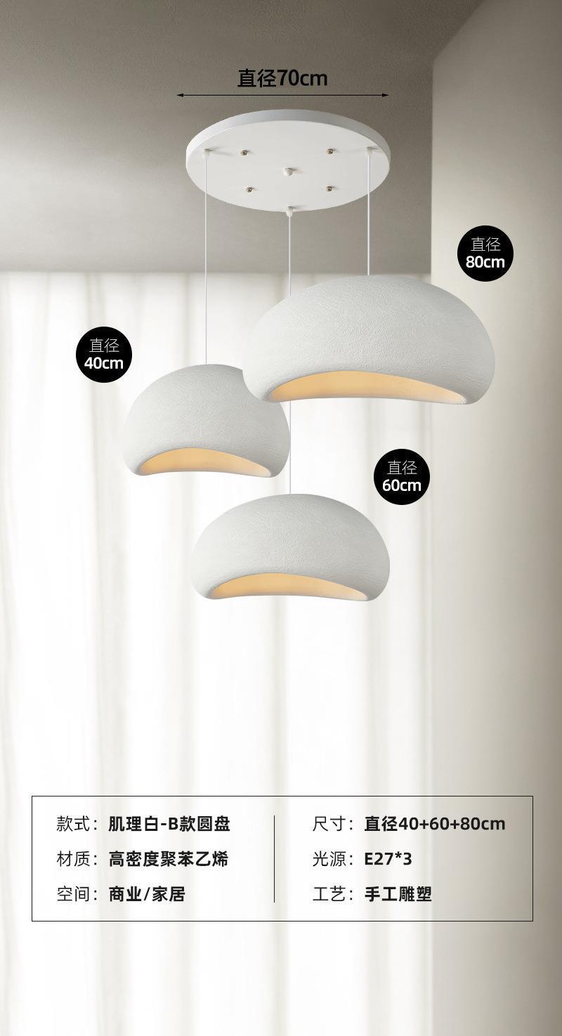 Bar, tienda de ropa personalizada, diseño silencioso, lámpara de viento, lámpara de vivienda, iluminación, lámpara de viento, crema, lámpara de candelabro de tres cabezas, restaurante