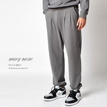 7色 360G重磅欧美潮流抽绳针织束脚坠感休闲宽松男运动卫裤潮牌