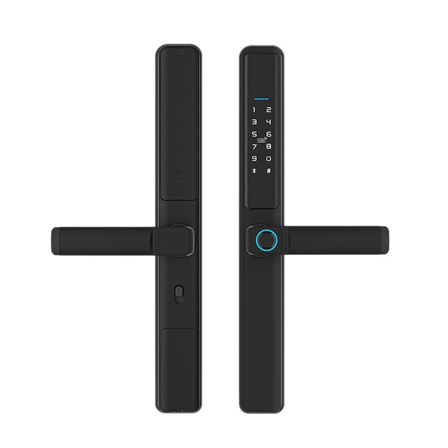 通通涂鸦带摄像头开锁断桥铝锁滑动门智能锁外销电子锁智能防盗