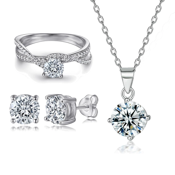 Ring TL-496+earrings TLED009+necklace TLXL130