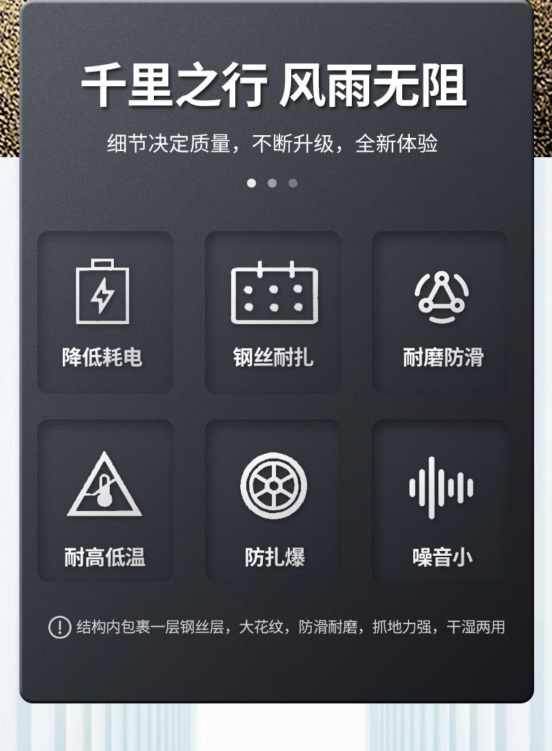 Explosion-Proof Vacuum Tire Manufacturer Wholesale 3.00-10 Model Thickeneded Wear-Resistant Vacuum Wire Electric Vehicle Tire