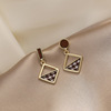 South Korean goods from pearl, small brand diamond earrings with tassels, Korean style, Chanel style