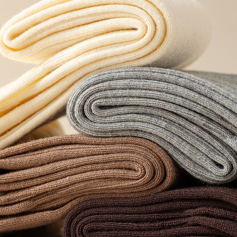 Calzini sopra il ginocchio in cashmere, calzini in pile da donna, autunnali e invernali, calzini lunghi, spessi e caldi, calzini alti invernali fino al ginocchio_voghion.com