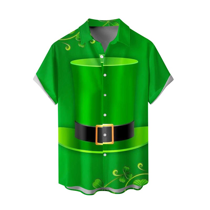 2025LT Europe and the United States St. Patrick Festival shirt 3D digital printing factory direct a generation of hair
