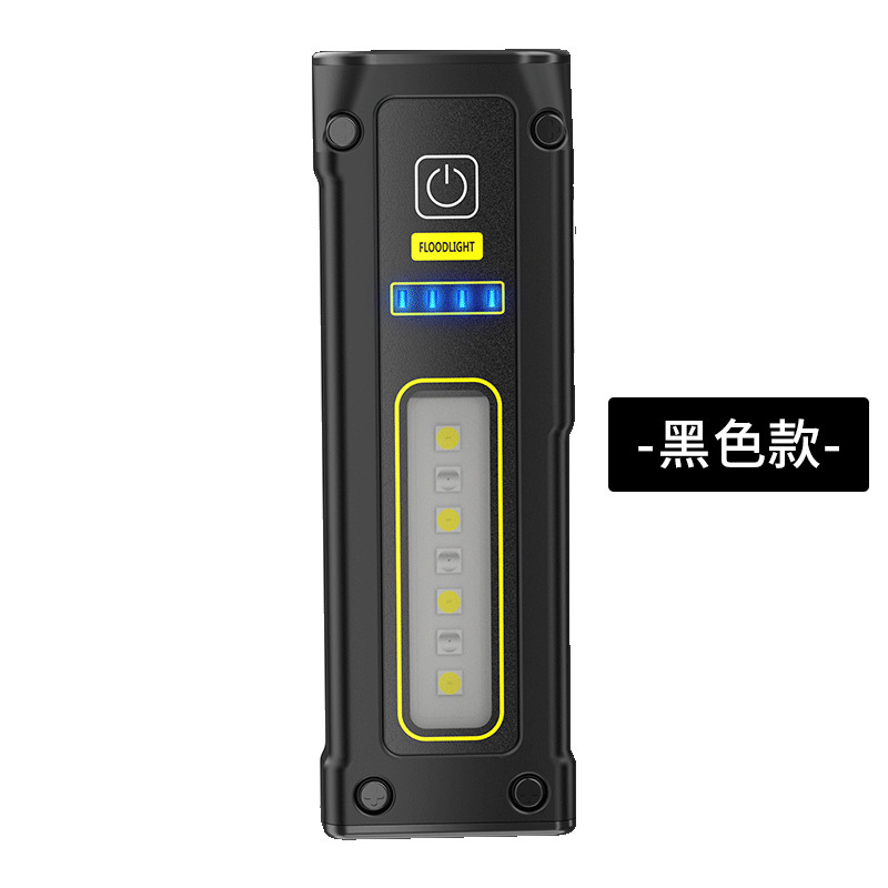 Nueva linterna de fuente de luz doble portátil transfronteriza TYPE-C luz de trabajo multifuncional de carga rápida con linterna de emergencia magnética