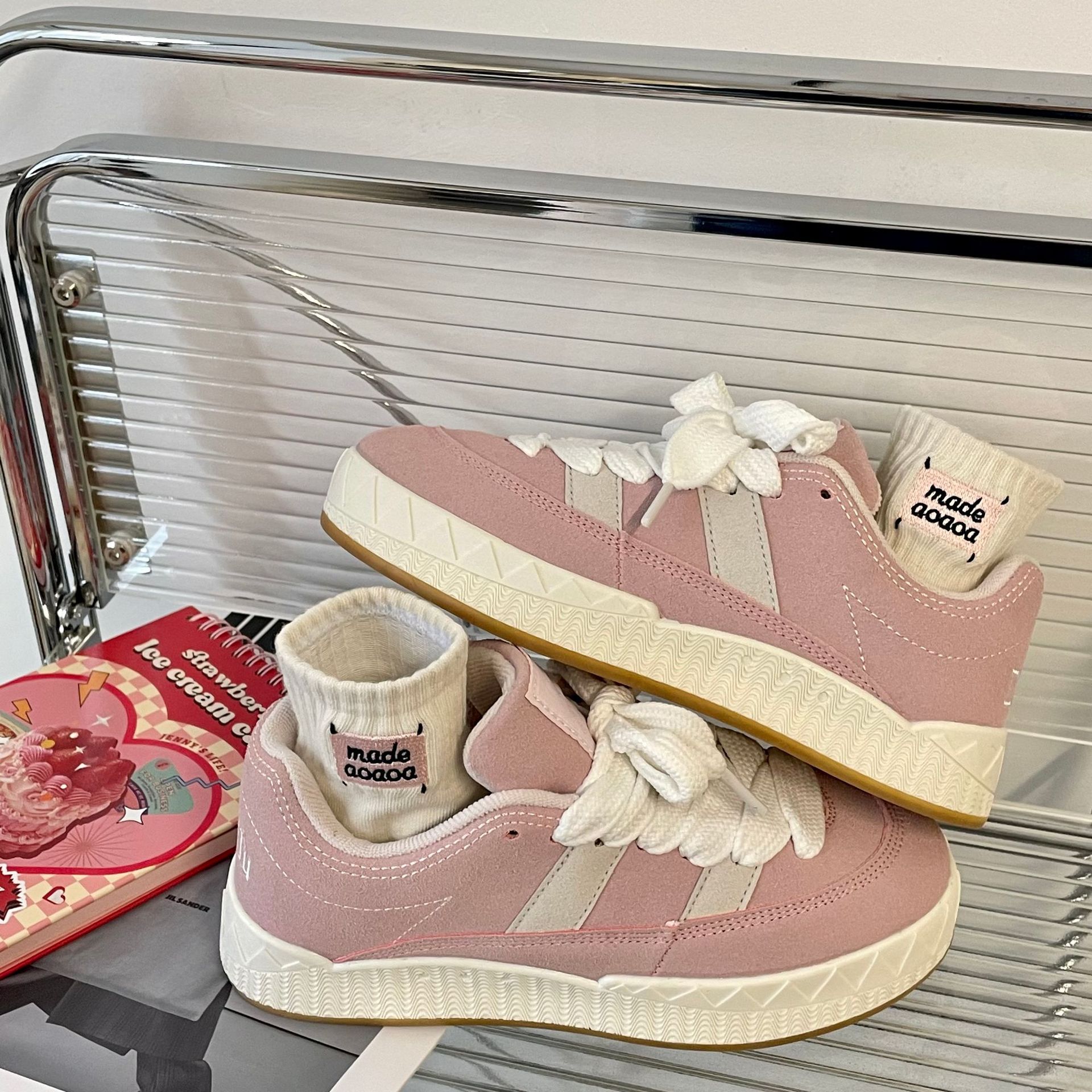 Damen Plateau Freizeitschuhe Im Amerikanischen Stil Für Damen_voghion.com
