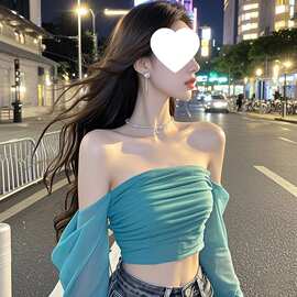 精致感褶皱短款上衣女轻奢长袖修身早高级显瘦T恤秋季一字肩网纱