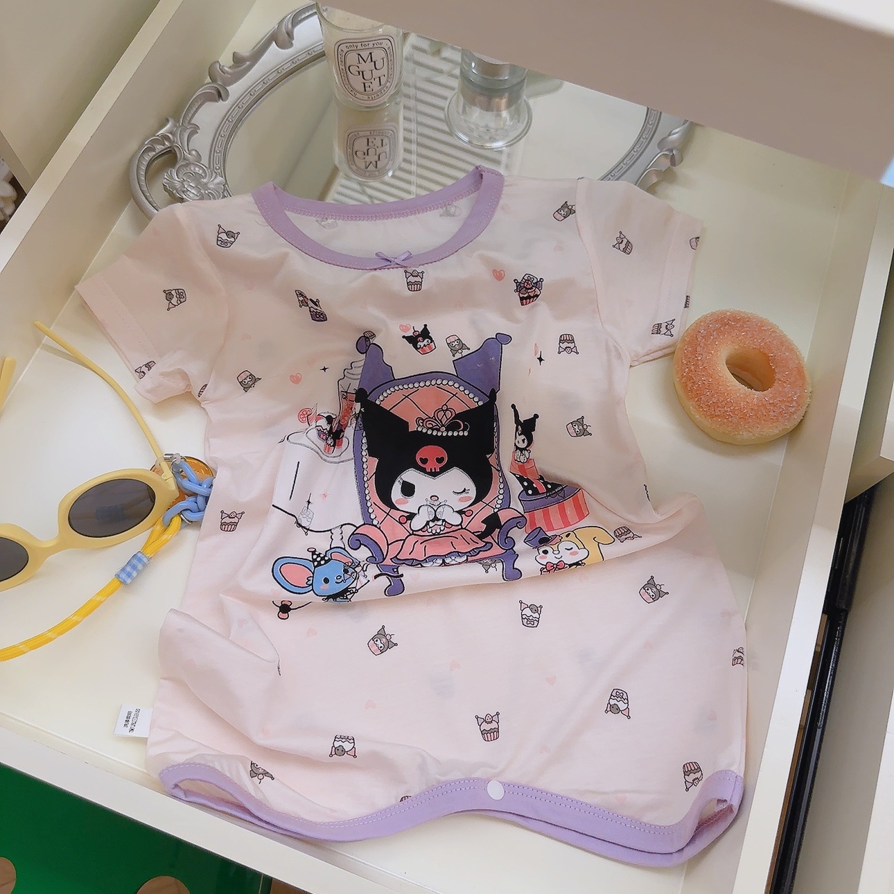 Su pijama de bebé 2025 verano nuevo camisón de bebé Lycell, edredón a prueba de patadas, saco de dormir para niños, pierna dividida, mono