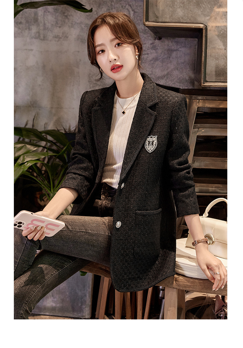 Trendy Plaid Blazer 2022 New Slim Fit Fashionable Little Style Elegant Goddess Casual Versatile Jacket_ecoleips.com