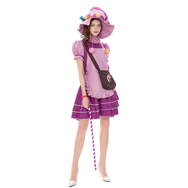 할로윈 프랑스 캔디 메이드 의상 쿠커 게임 의상 마법사 마녀 유니폼 연주