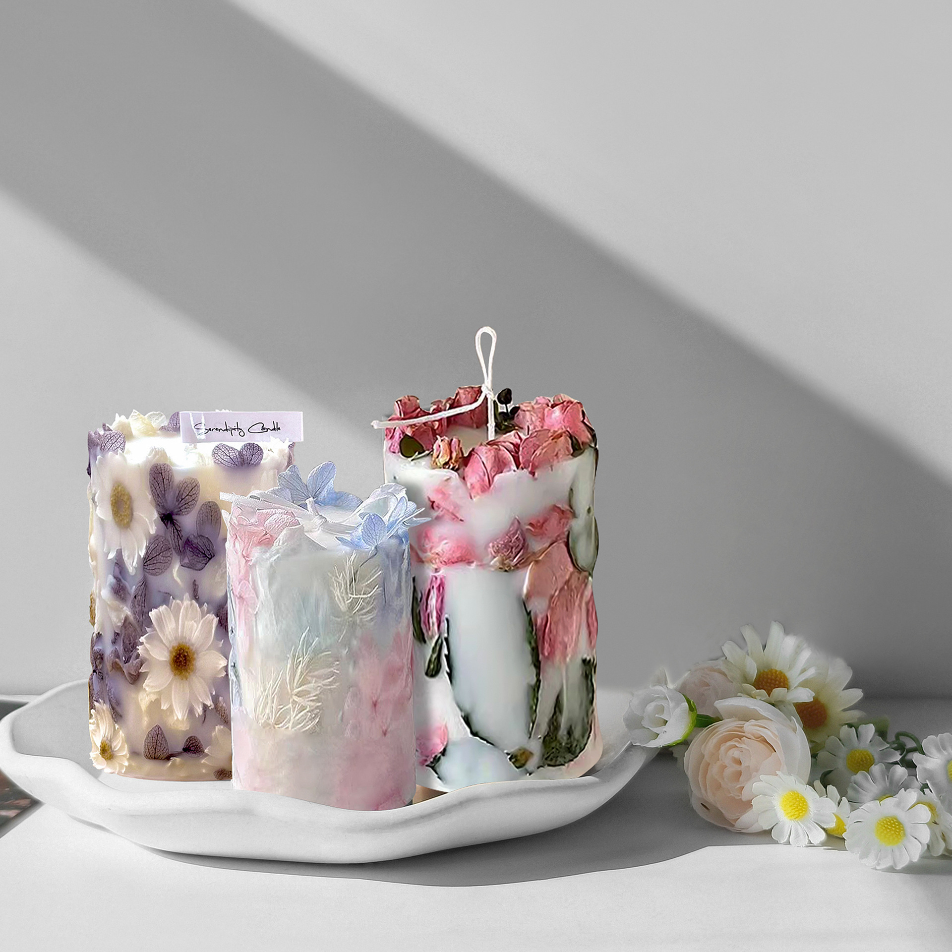 cristal goteo cilíndrico molde de silicona DIY vela de flores secas columna tridimensional resina adornamiento accesorios abrasivos