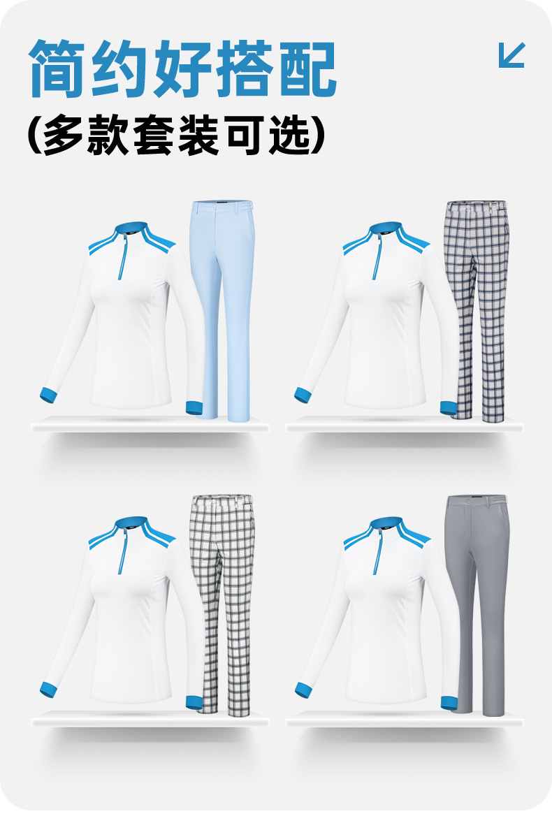 Áo polo dài tay đồng phục golf in logo miễn phí — Bộ đồ caddie nữ [Quần trên màu xanh nhạt] YF848 KUZ210/209, Bộ đồ caddie nữ [quần áo màu xanh nhạt] YF851 KUZ210/209, Bộ đồ cùng mẫu cho nam tùy chỉnh, Bộ đồ caddie nữ [quần áo màu xanh] YF850 KUZ210/209 chi tiết 73