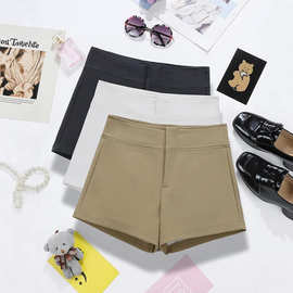 卡色修身美臀超短裤女外穿休闲女装网红同款弹力锦棉直筒热裤9556