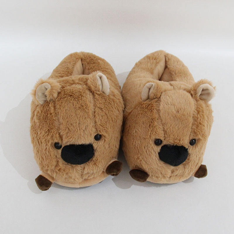 New product SimulationCapybara simulation water Guinea Pig slippers animation peripheral home warm plush cotton shoes