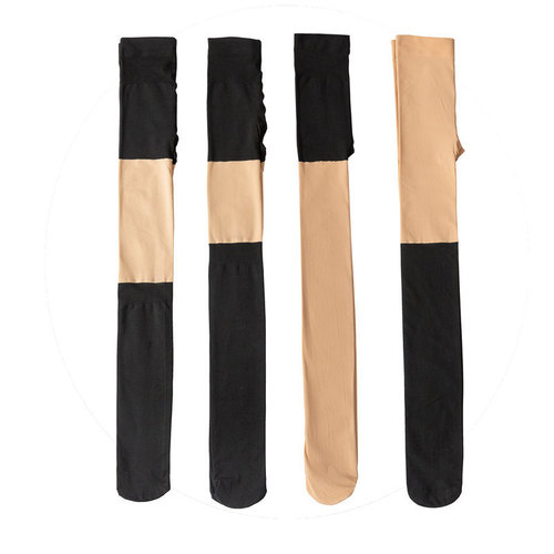 Autumn and winter spliced ​​stockings, fake thighs, over-the-knee pantyhose, women's bare-legged artifact, plus velvet and thickened calf leggings