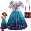 Children's small princess costume, clothing, long skirt, cosplay, with short sleeve