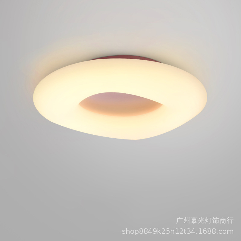 设计师led吸顶灯简约现代儿童房卧室灯具网红客厅圆环甜甜圈灯饰