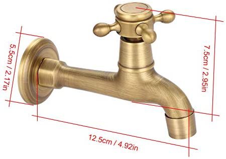 Copper antique European style retro 4 points 6 points single-cooling washing machine faucet mop sink extended faucet faucet nozzle bathroom Item Picture