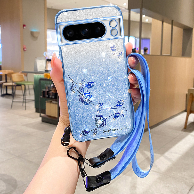 "Sky blue" with lanyard