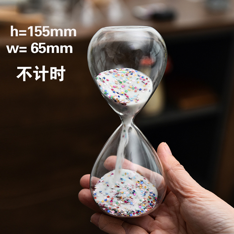 Creativo chica corazón reloj de arena temporizador estrella regalo cumpleaños lentejuelas decoración del hogar fábrica lote
