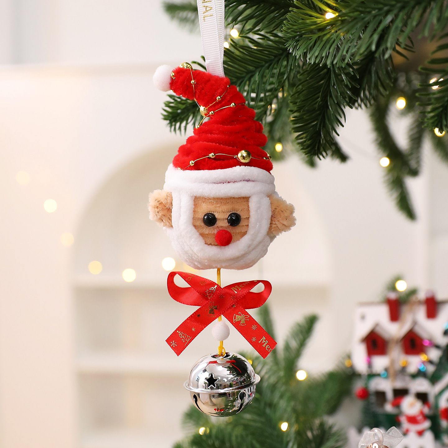 Amazon Santa Claus Pendant Christmas Scene Layout Fabric Christmas Tree Decoration Pendant Spot Wholesale