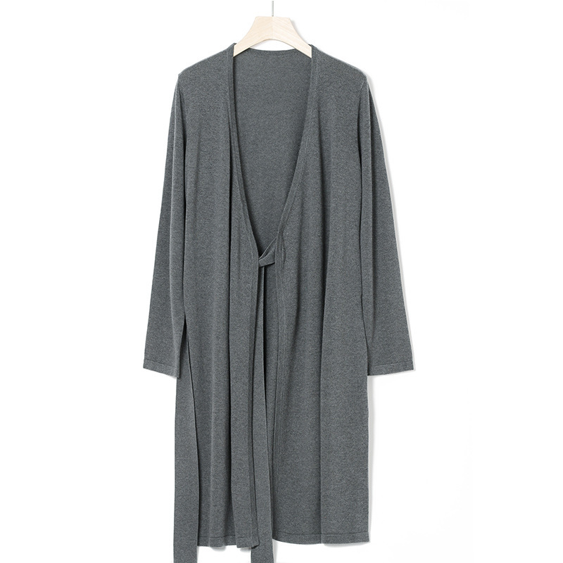 Autumn New Knitted Wrap Dress Dress Women's Tight Waist Slim-fit Knitted Dress Mid-length Mulberry Silk Wool Dress