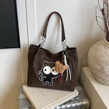 帆布包百搭热升华卡通购物女包女士休闲大容量帆布包女士单肩包