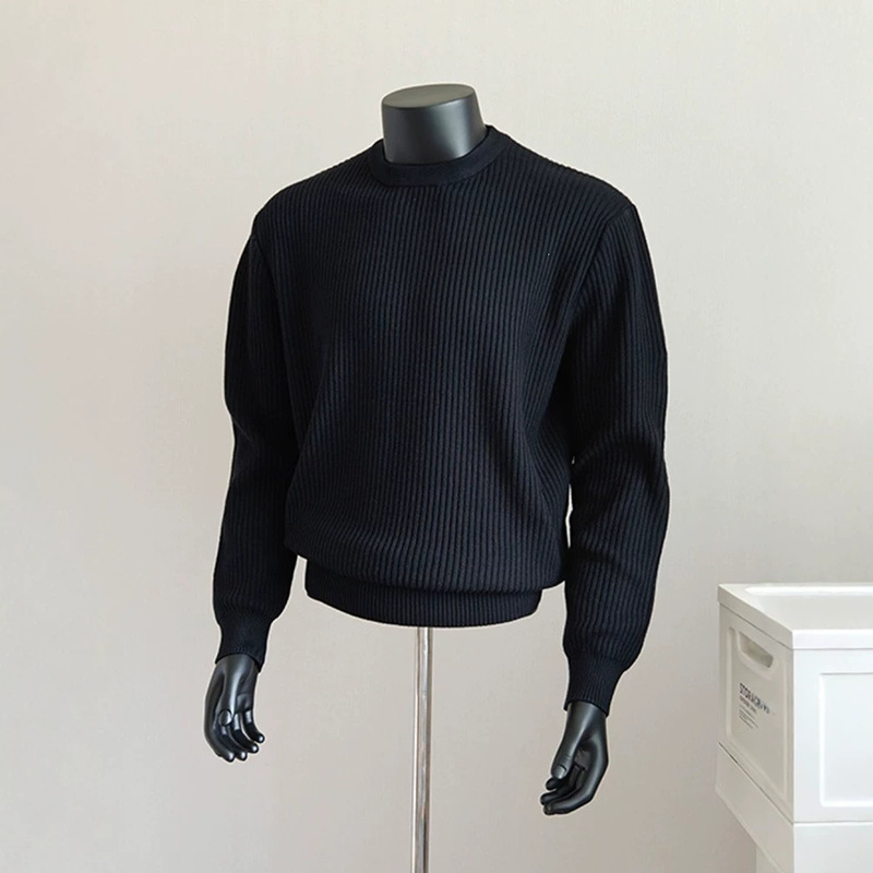Old Money Style Textured American Straight-Shoulder Sweater for Men, Winter Short Wide Boxy Knit Pullover, Cleanfit Knitted Base Shirt Old Money Style Textured American Straight-Shoulder Sweater for Men, Winter Short Wide Boxy Knit Pullover, Cleanfit Knitted Base Shirt