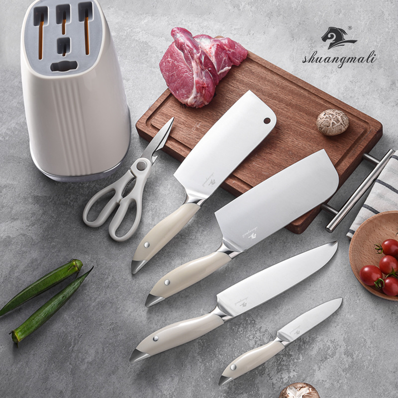 Cuchillo de tiburón de acero inoxidable blanco cuchillo de cocina combinado cuchillo de corte de huesos cuchillo de corte de verduras