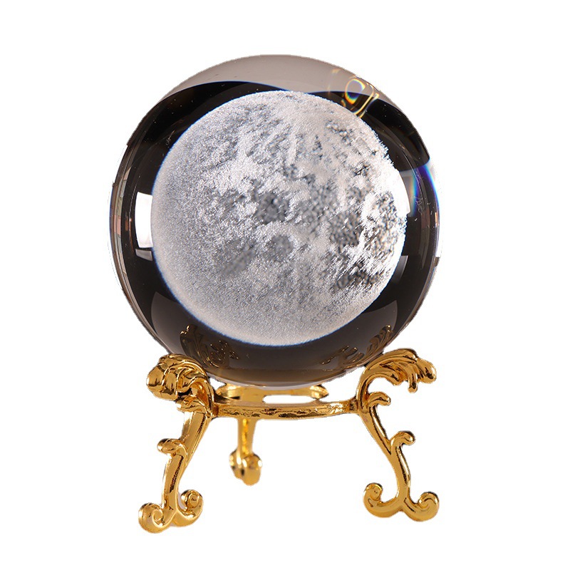 Fabricante de Puzhou, bola de cristal grabada, decoración para el hogar, venta al por mayor transfronteriza, adecuada para salas de estudio, gabinetes de TV y cualquier escena versátil.