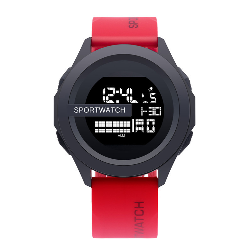 Reloj electrónico multifuncional de los hombres de la venta caliente reloj deportivo luminoso impermeable reloj de moda estudiante de secundaria