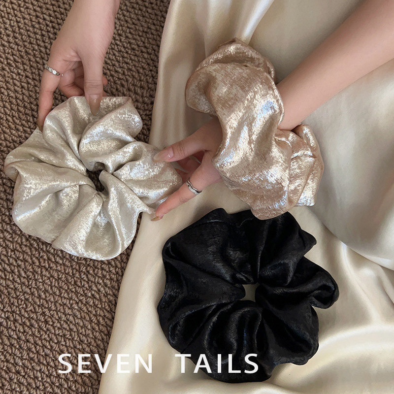 Atmospheric Pearlescent Shimmer Pig Intestine Hair Tie, French-Style Scrunchie, Bun Hair Tie, Ponytail Hair Rope, Korean-Style Hair Accessory Atmospheric Pearlescent Shimmer Pig Intestine Hair Tie, French-Style Scrunchie, Bun Hair Tie, Ponytail Hair Rope, Korean-Style Hair Accessory