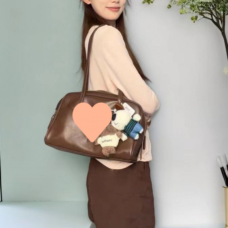 巴赫站台枕头包包女式2025新款复古上班通勤手提大包新款单肩手提|undefined