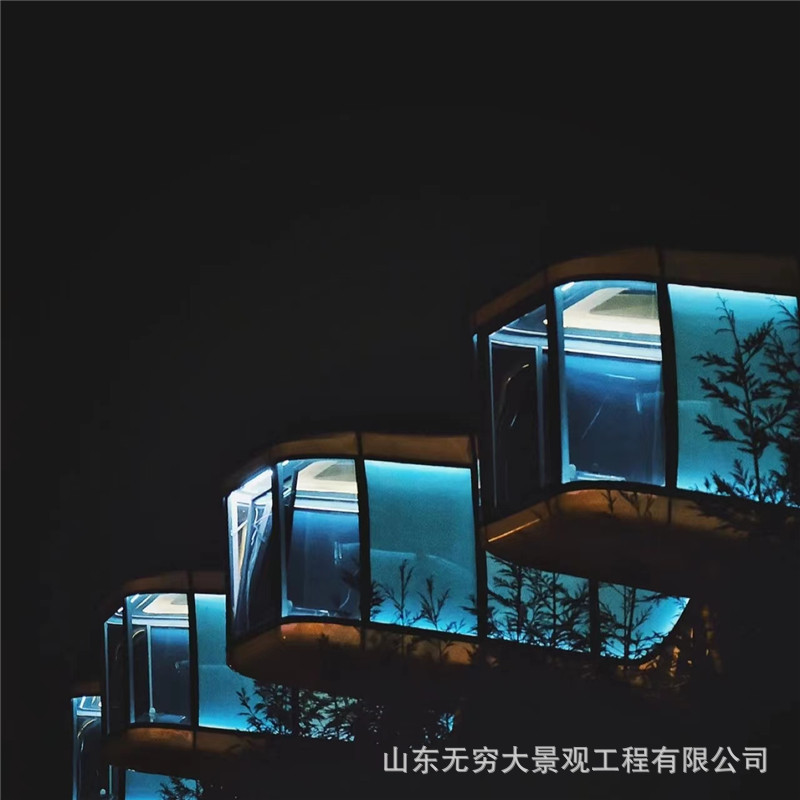 Habitación de cielo estrellado Apple cabina contenedor móvil B & B Paisaje Hotel inteligente de producción de cápsula de espacio templado