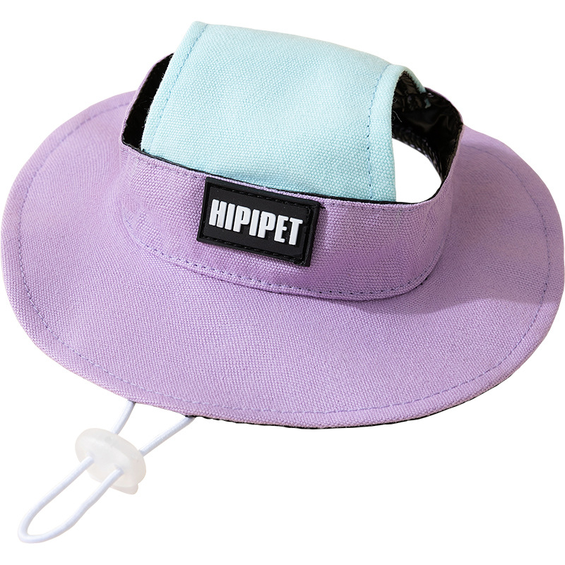 Sombrero de pescador fino de verano con protección solar para perros y gatos, sombrero transpirable con parasol para perros pequeños y medianos y mascotas.