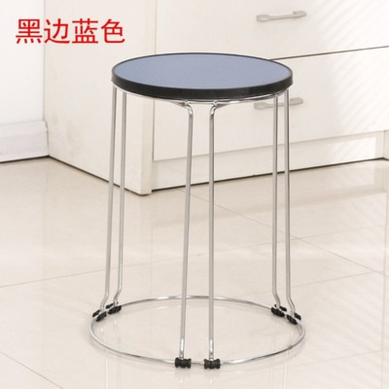 Taburetes redondos de madera sólida taburetes de acero inoxidable taburetes caseros apilables taburetes de hierro forjado dormitorio taburetes de comedor para adultos