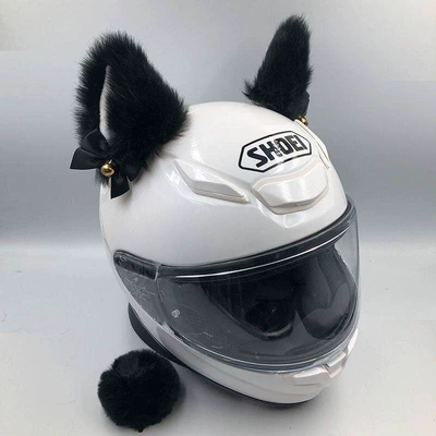 Helmet, Detachable 3D Motorcycle: Motosiklet dəbilqələri - black-and-white-bell-earrings-tail