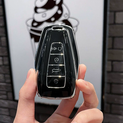 Kong x1 Borui high-grade buckle shell, Car key bag - geely-d-smart-4-key-single-shell-black