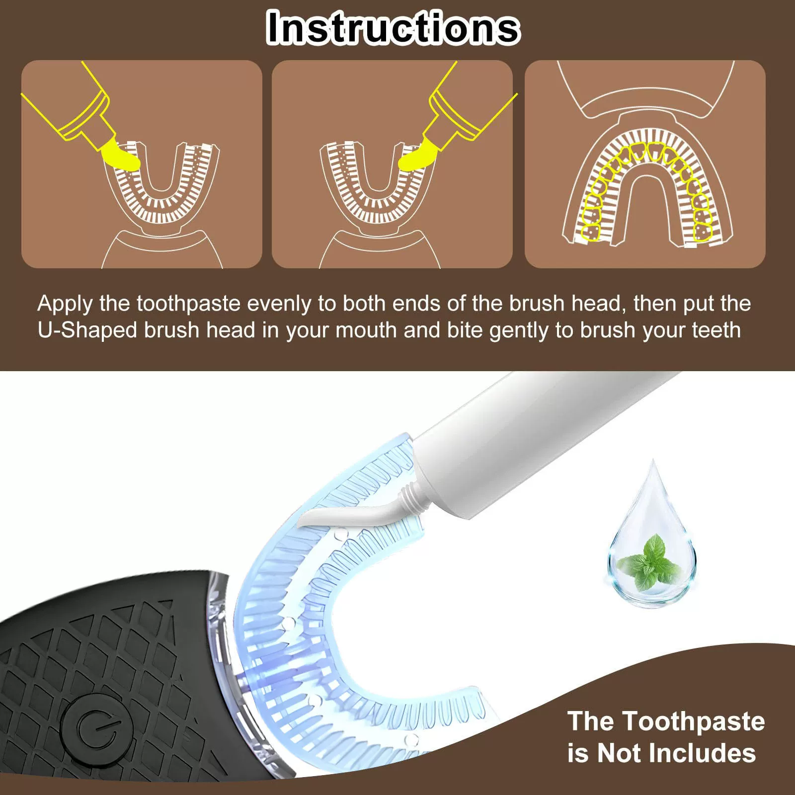 Handheld rechargeable soft waterproof toothbrush for traveling
