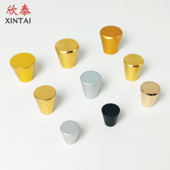 圓錐鋁合金拉手金色實心單孔銅拉絲抽屜把手現代簡約太空鋁拉手