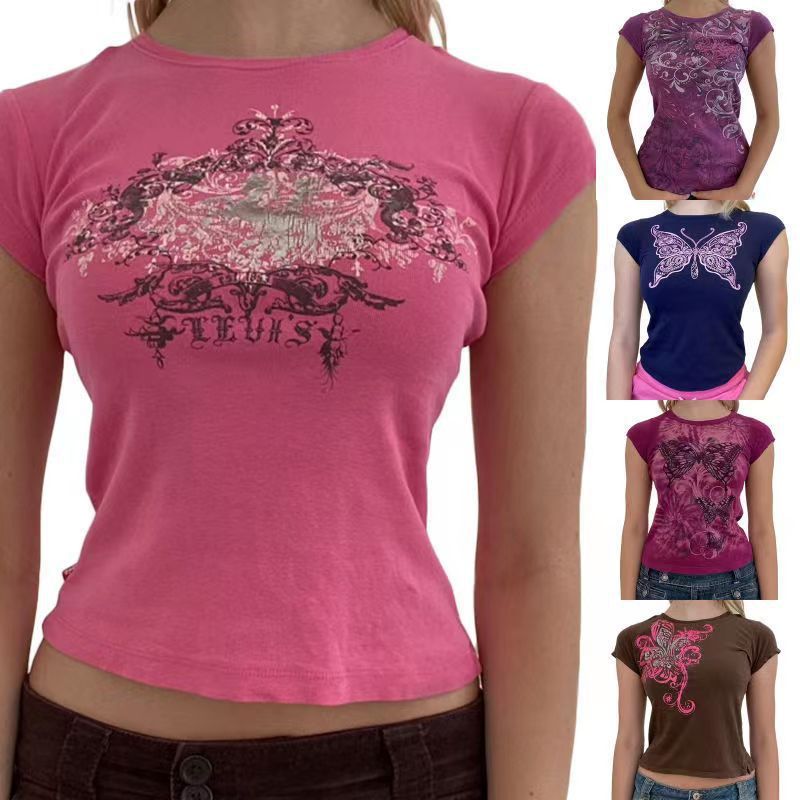 Amazon foreign trade explosions new T-shirt "multi-color multi-size" printed half-sleeve T-shirt small fresh Amazon foreign trade explosions new T-shirt "multi-color multi-size" printed half-sleeve T-shirt small fresh
