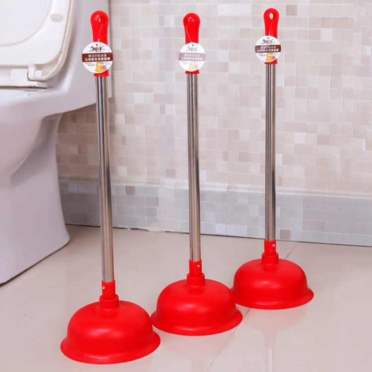 Threaded plunger for toilet, bathroom, kitchen drain powerful unclogger, thick toilet brush, factory wholesale