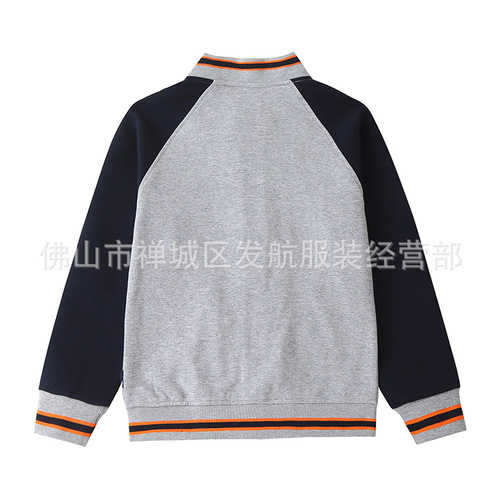 Spring and autumn kindergarten uniforms for primary and secondary school students, zipper baseball uniforms, children's college British style sports suits