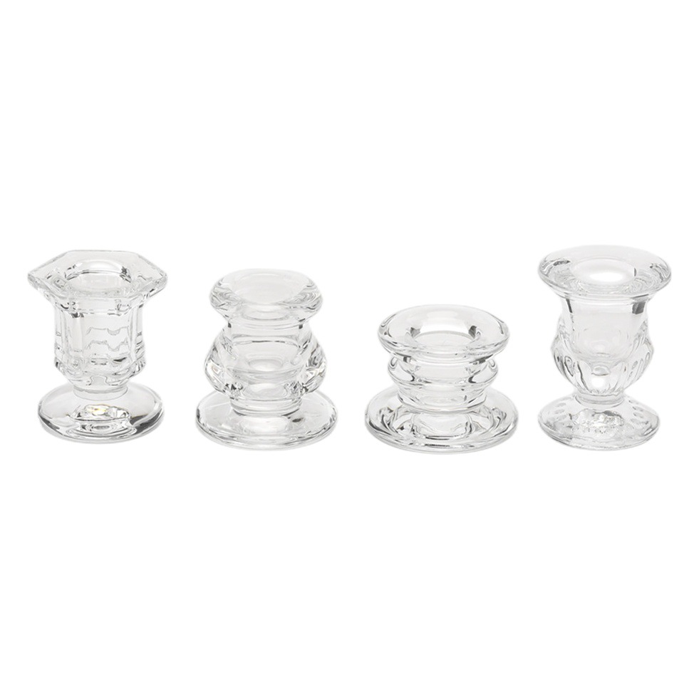 De estilo europeo simple ins vidrio candelabro hogar varilla de cera base romántica mesa de comedor titular de la vela decoración del hogar creativo