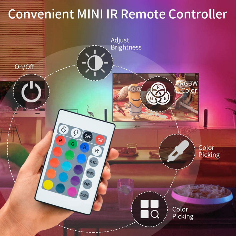 Lámpara de cinta LEDRGB colorido ambiente de luz USB TV fondo 3535 adhesivo no electrodo atenuación image 4