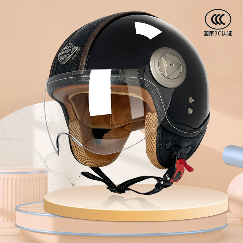 with Visor, Universal Motosiklet kaskı (dəbilqə) - black-m